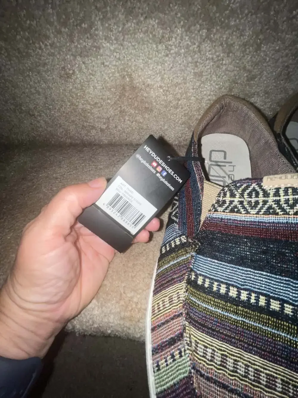 Hey Dude Thad Size 9 Serape Stripe Casual Shoes